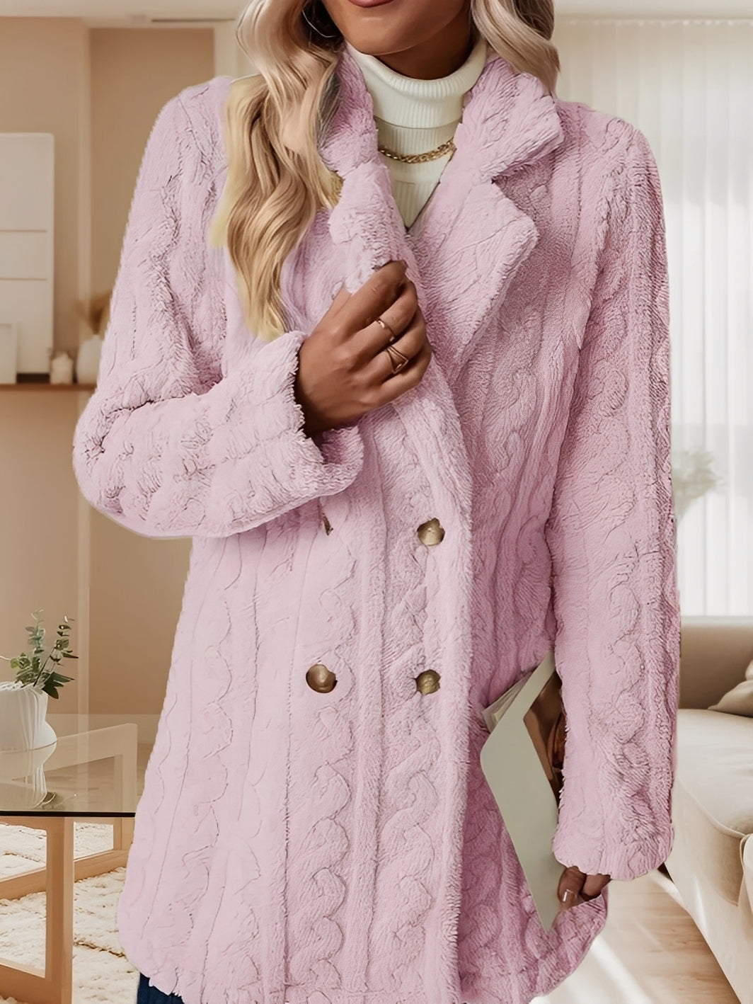 Grace | Luxe Cable-Knit Cardigan Coat
